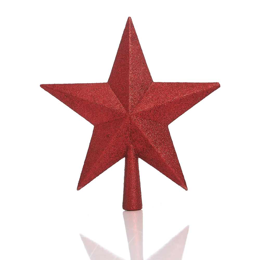 Ponteira Estrela Glitter 22cm Vermelho 13058vm Bela Flor
