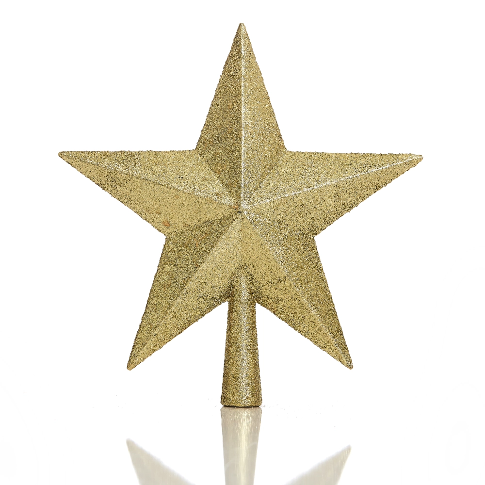 Ponteira Estrela Dourado Glitter 22cm 13058dr Bela Flor