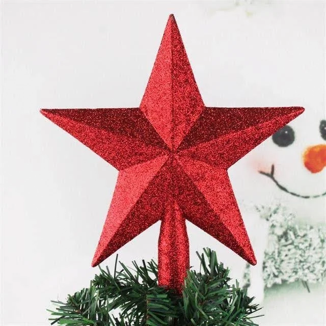 Ponteira Estrela Vermelho Glitter 19cm 13060vm Bela Flor