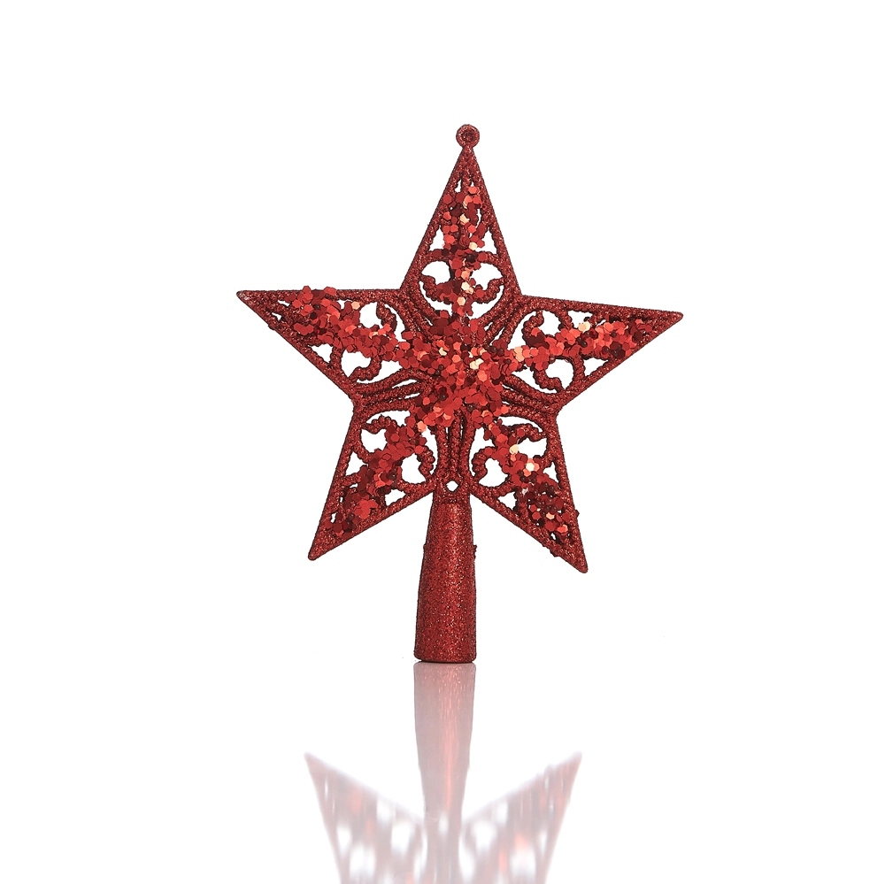 Ponteira Estrela Flor Lis Vermelho 17cm 13061vm Bela Flor