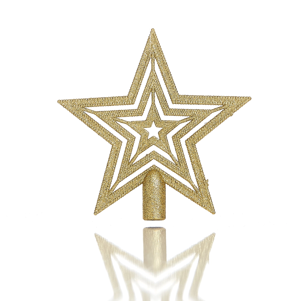 Ponteira Estrela Caleidoscopio Dourado 15cm 13066dr Bela Flor