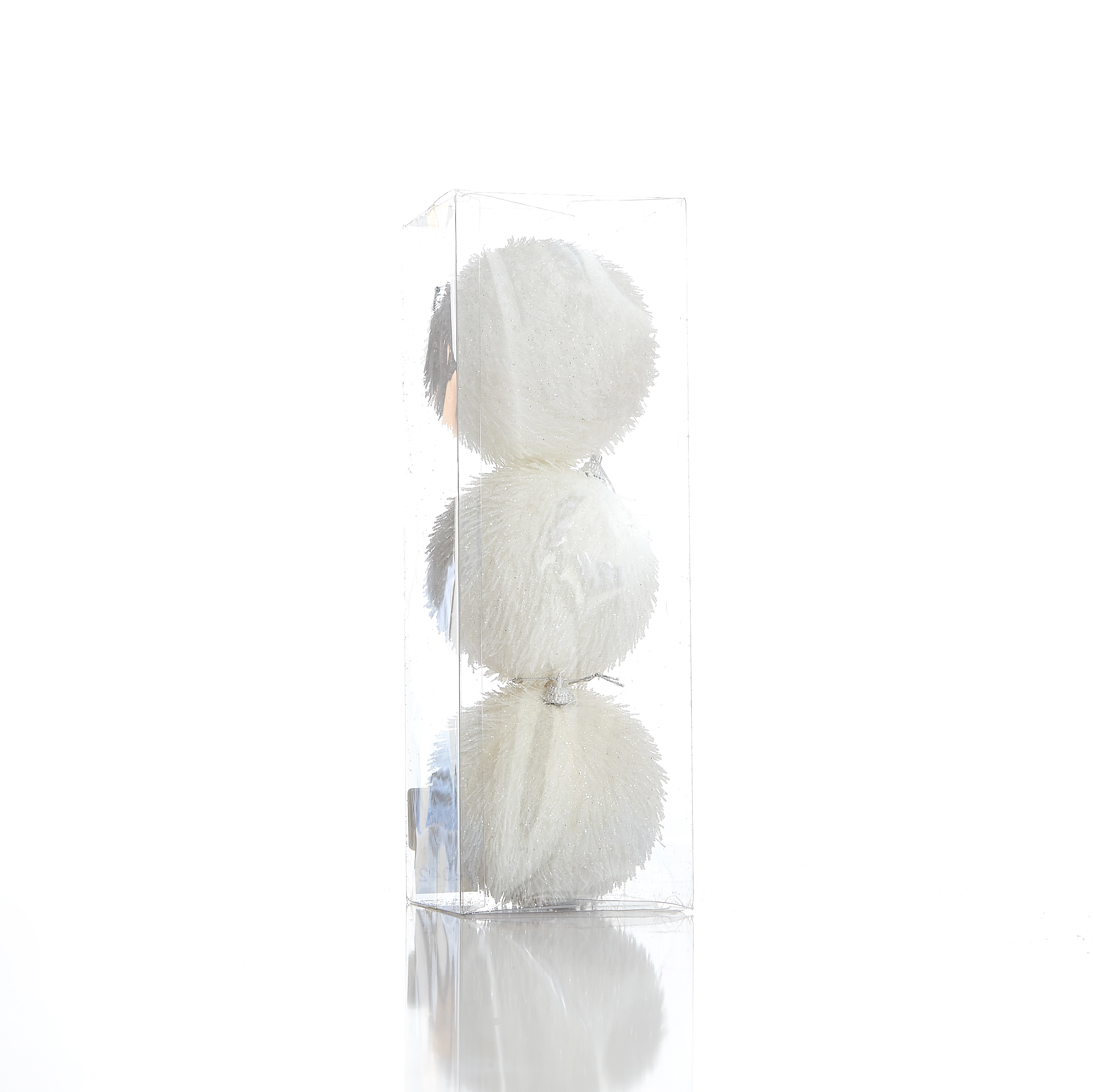 Bola Natal 3pc Pvc 10cm 12042 Bela Flor