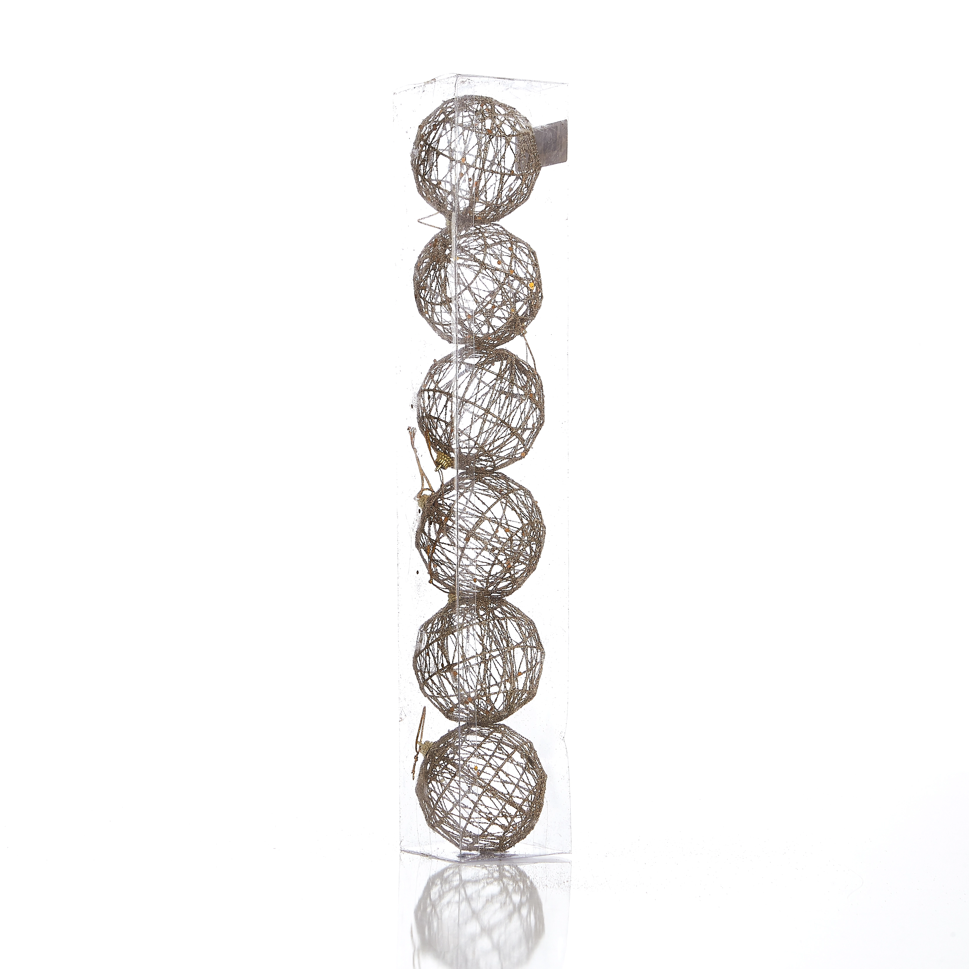 Bola Natal Trancada 8cm 6un 12136ch Bela Flor
