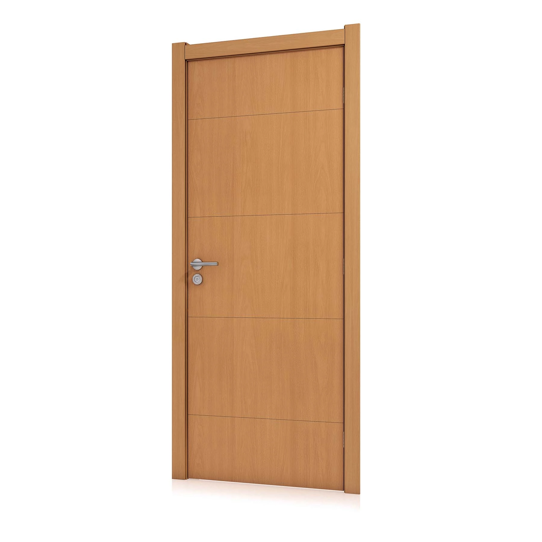 Folha de Porta Madeira de Giro ou Correr Curupixá 210x62cm Sarrafeada Decorada Randa