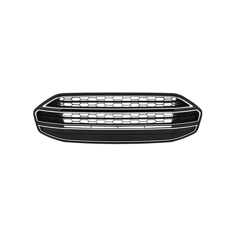 Grade do Radiador FORD ECOSPORT Preta com Friso Cromada - RETROVEX RX11064