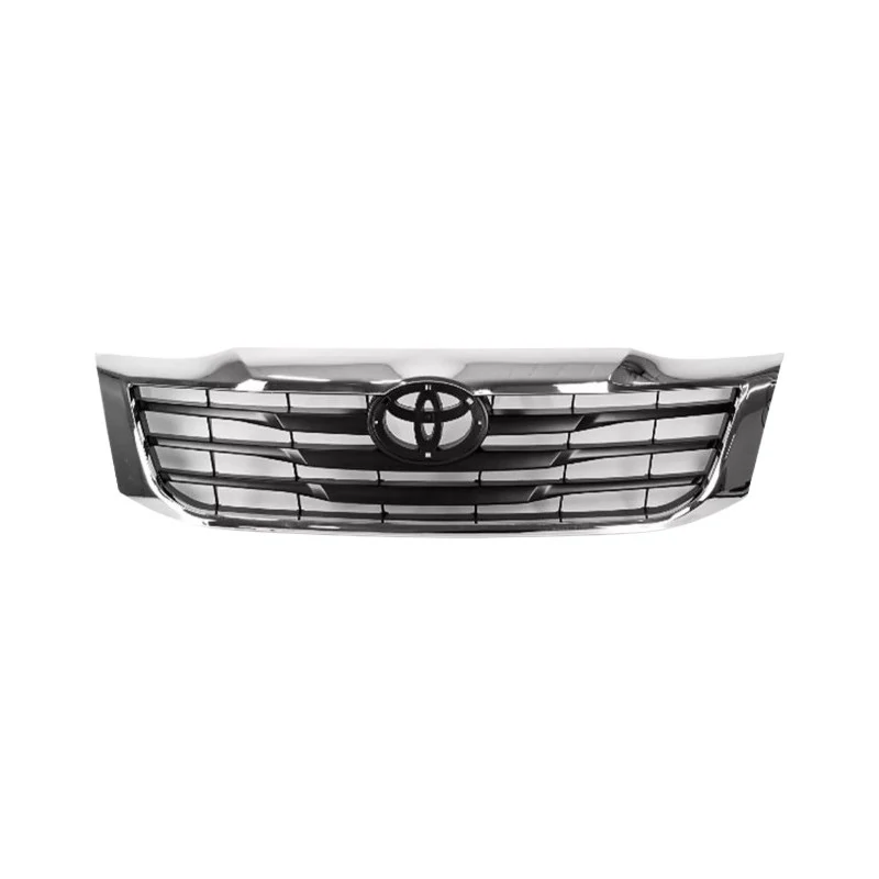 Grade do Radiador TOYOTA HILUX Preta com Moldura Cromada - RETROVEX RX15076