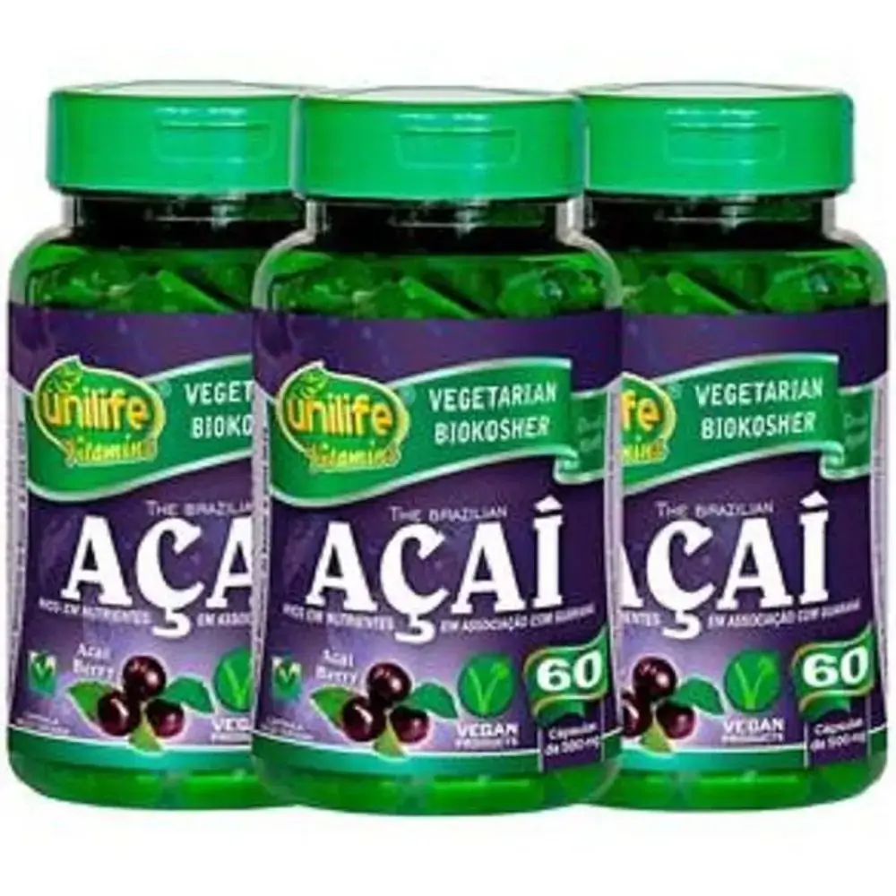 Açaí 60 Cápsulas 500mg Chá Mais