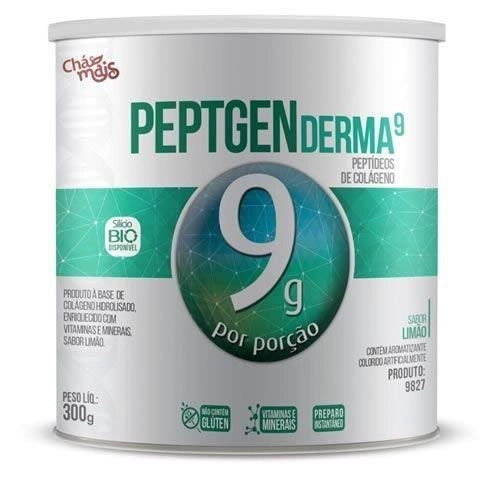 Colágeno Peptgen Derma 9g Limão 300g Chá Mais