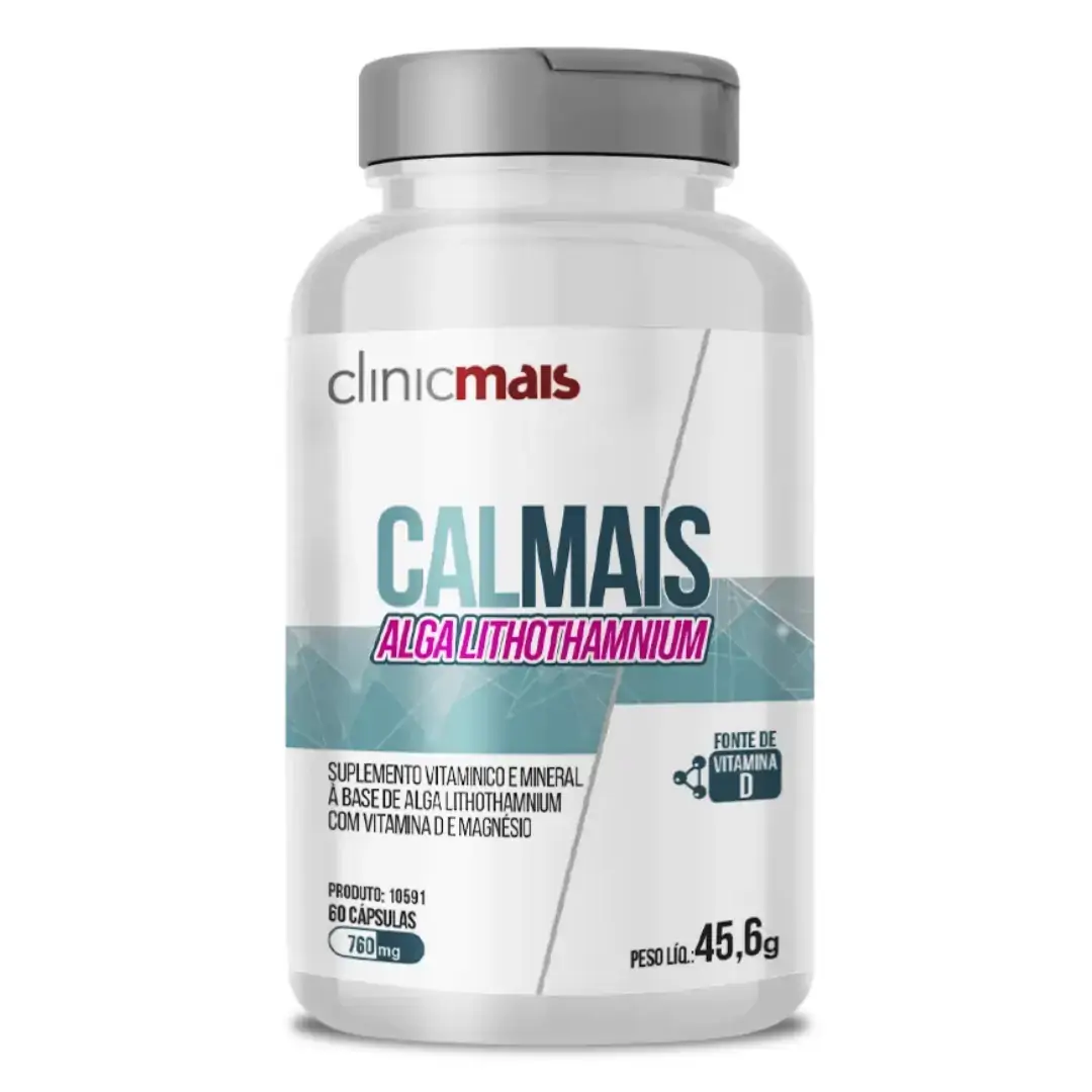 Calmais Alga Lithothamnium 60 Cápsulas 660mg Chá Mais
