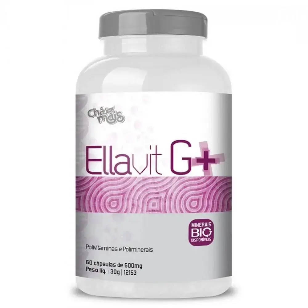 Ellavit G 60 Cápsulas 600mg Chá Mais