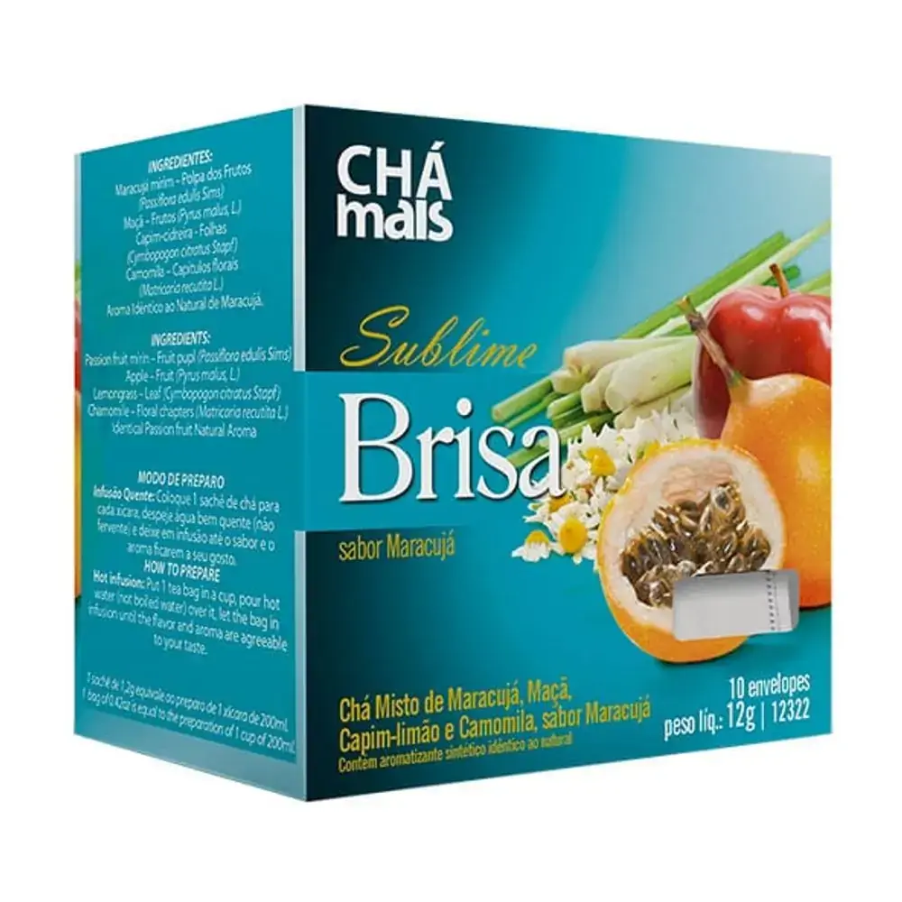 Chá Sublime Brisa Sabor Maracujá 10 Sachês 12G CHA MAIS
