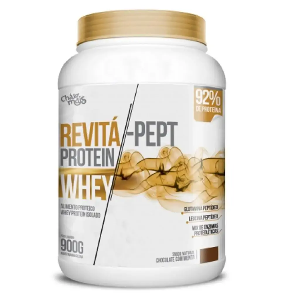 Whey Protein Peptideos Revitá Pept Chocolate Menta 900g Chamais