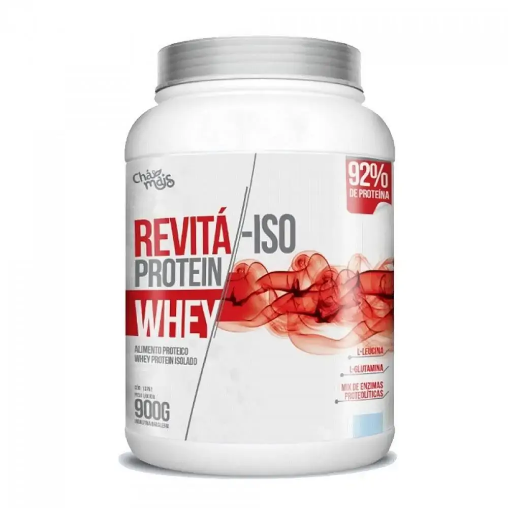 Whey Protein Isolado Revitá Iso Natural 900g Chá Mais