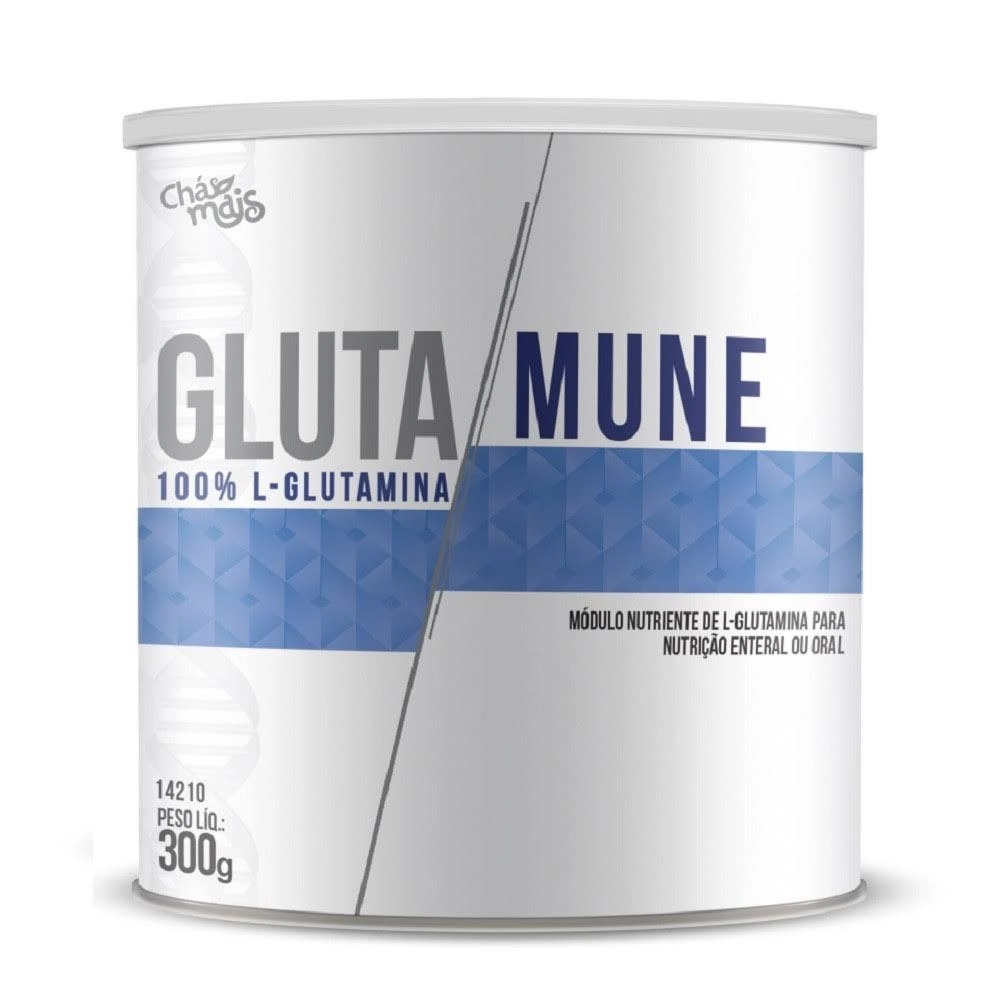 Glutamune 100 Glutamina 300g Chá Mais