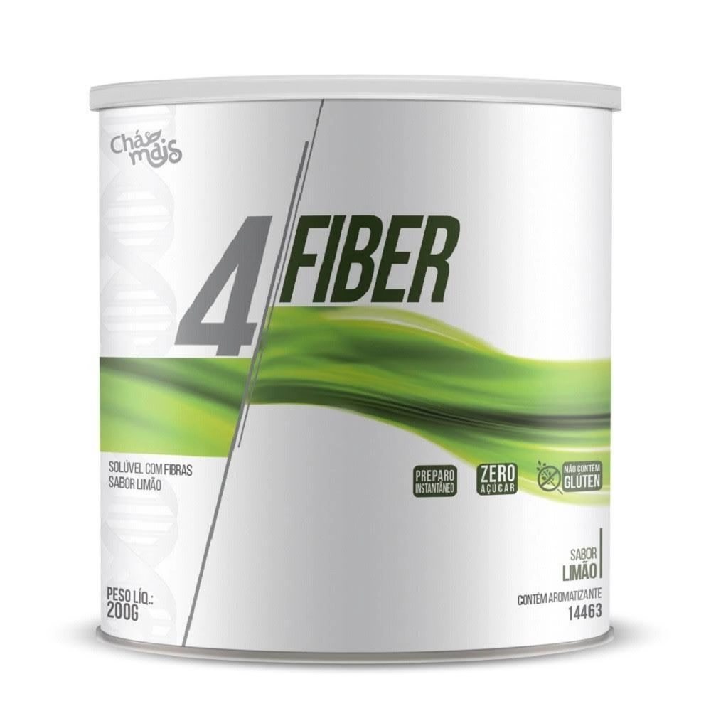 4 Fiber Solúvel Limão 200g Chá Mais