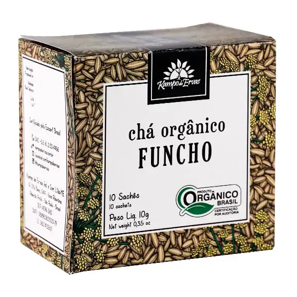 Funcho Orgânico Chá Certificado 10 sachês Kampo de Ervas