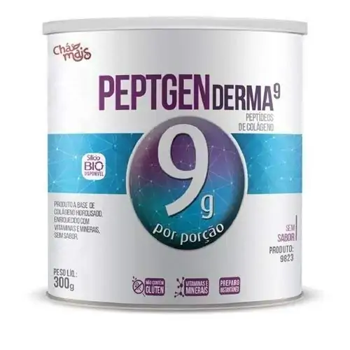 Colágeno Peptgen Derma 9g Maracujá 300g Chá Mais