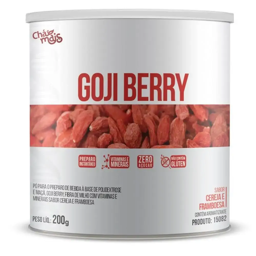 Goji Berry Instantâneo Sabor Cereja E Franboesa 200g Chamais