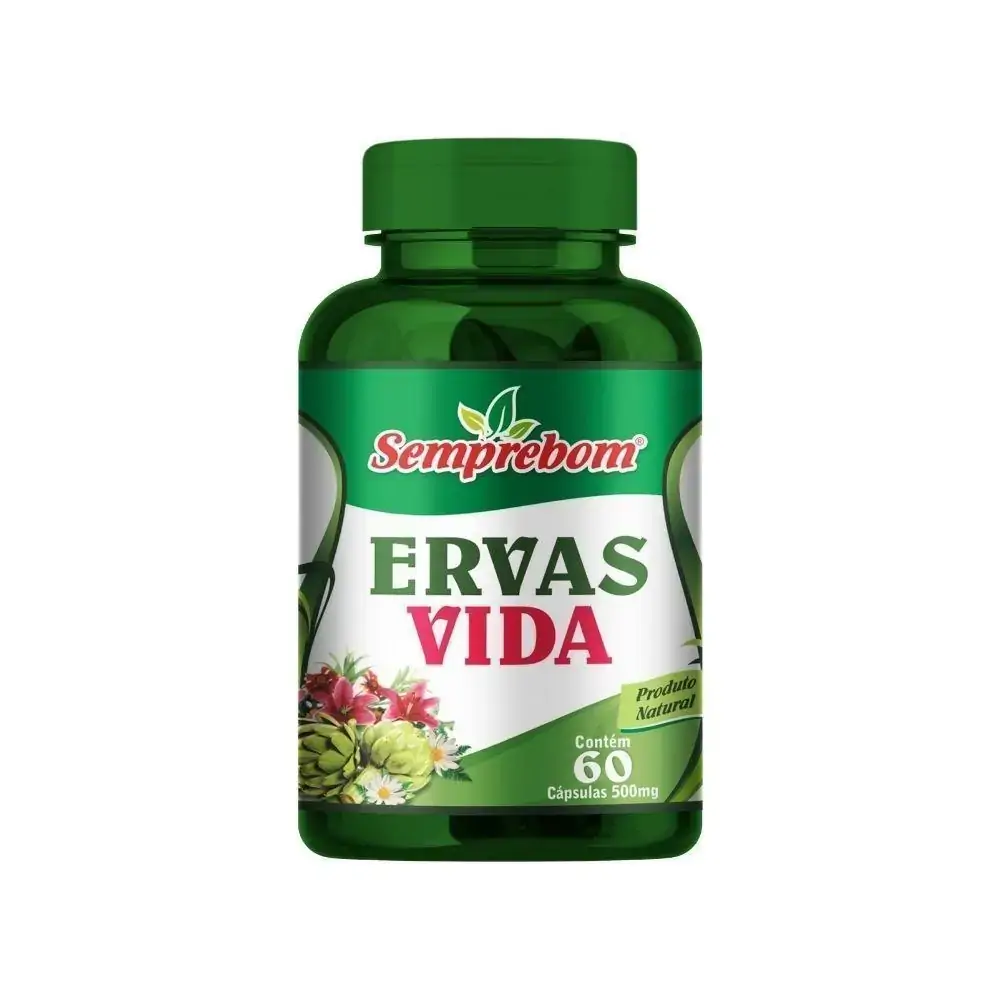 ERVAS VIDA -SEMPREBOM - ALCACHOFRA - 500 MG - 60 CAPSULAS