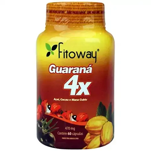 Guaraná 4x 470mg 60 Cápsulas Fitoway