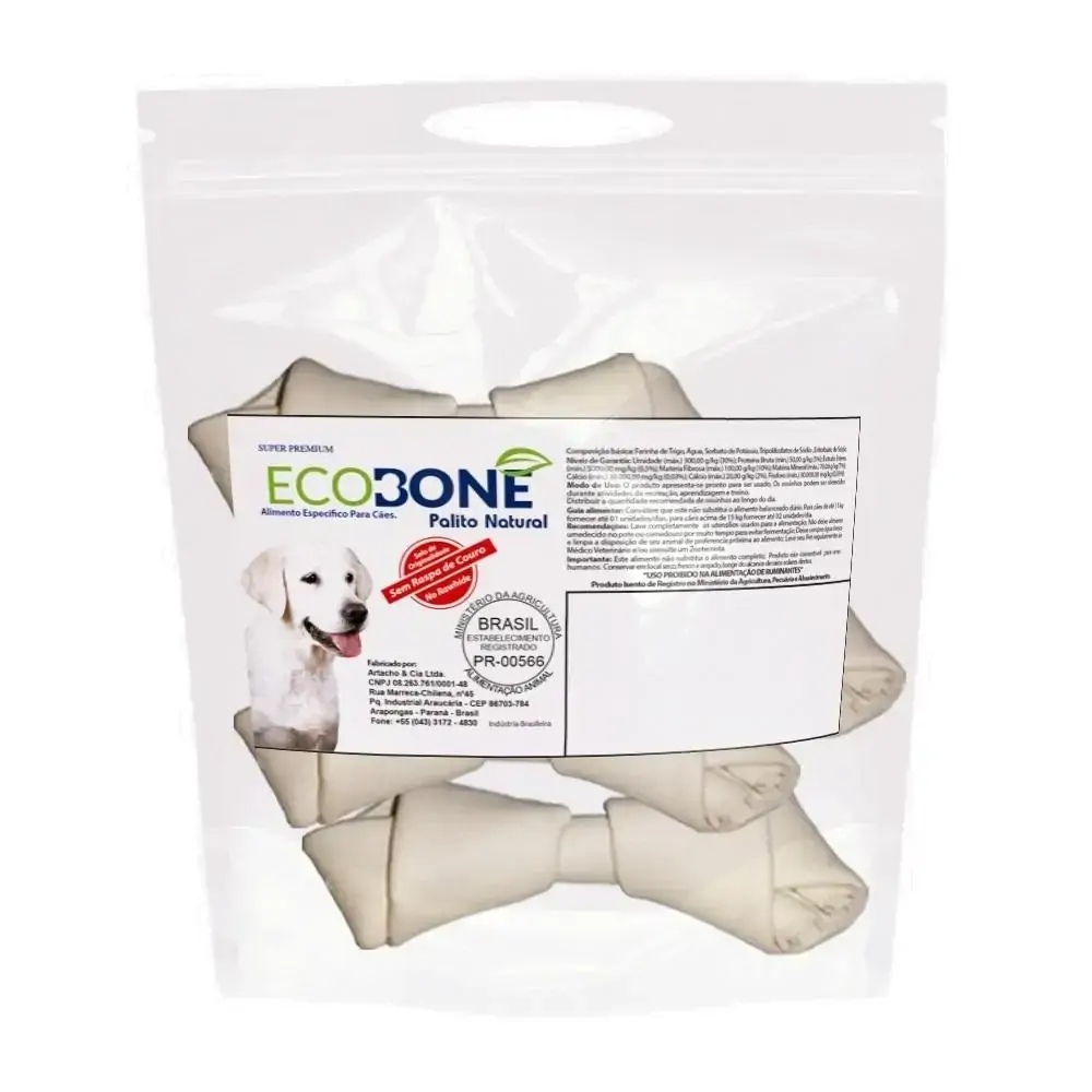 Ossinho De Cachorro Natural 100 Vegetal No 4/5 Tamanho:250 Gr