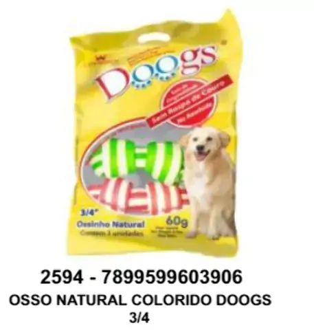 Osso Organico Colorido Doogs 60g