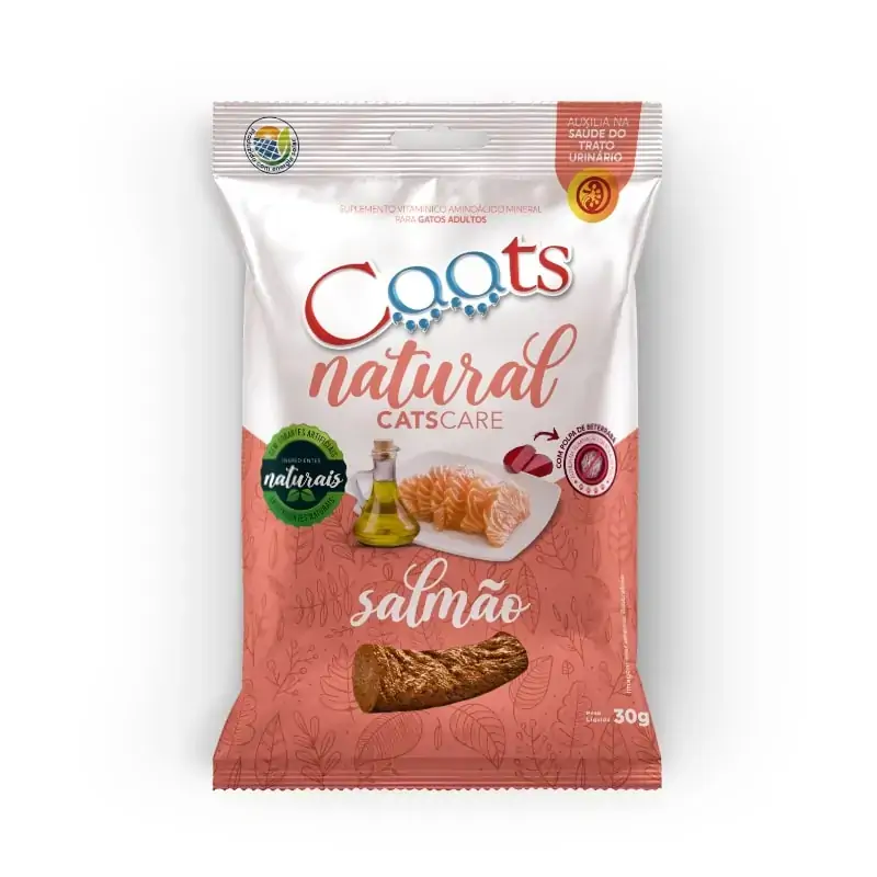 Petisco P/caes Caats Natural Salmao 50g