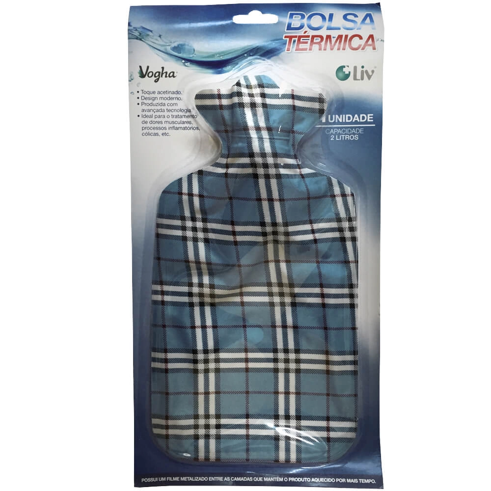 Bolsa Agua Quente Quadr Azul