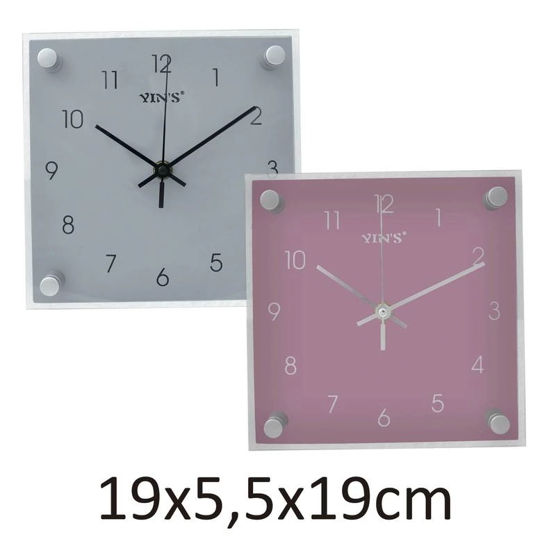 Relogio Parede Quadrado 19x19cm Eg6980y Imporiente