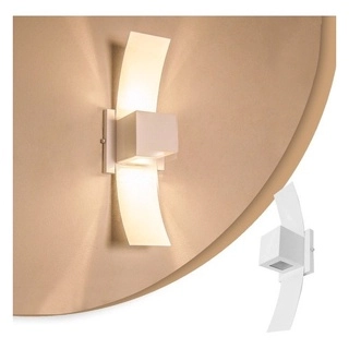 Arandela Alumínio 2 Focos Aba Box Parede Muro Interno/externo Bl09 Branco