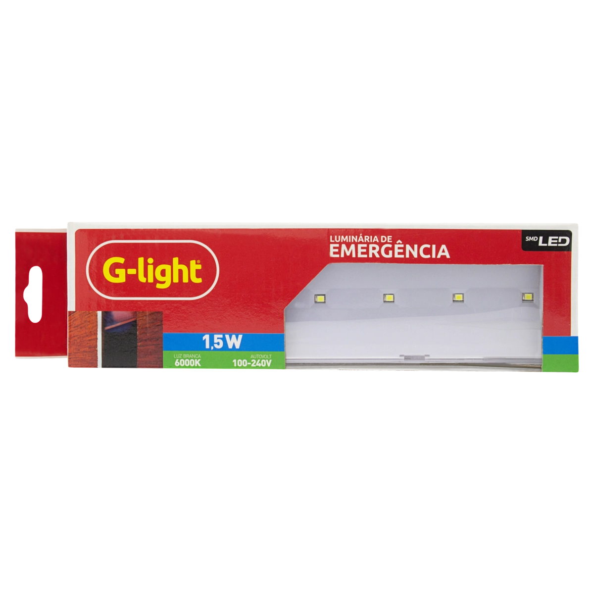 Luminária Branca De Emergência Led G Light Autovolt