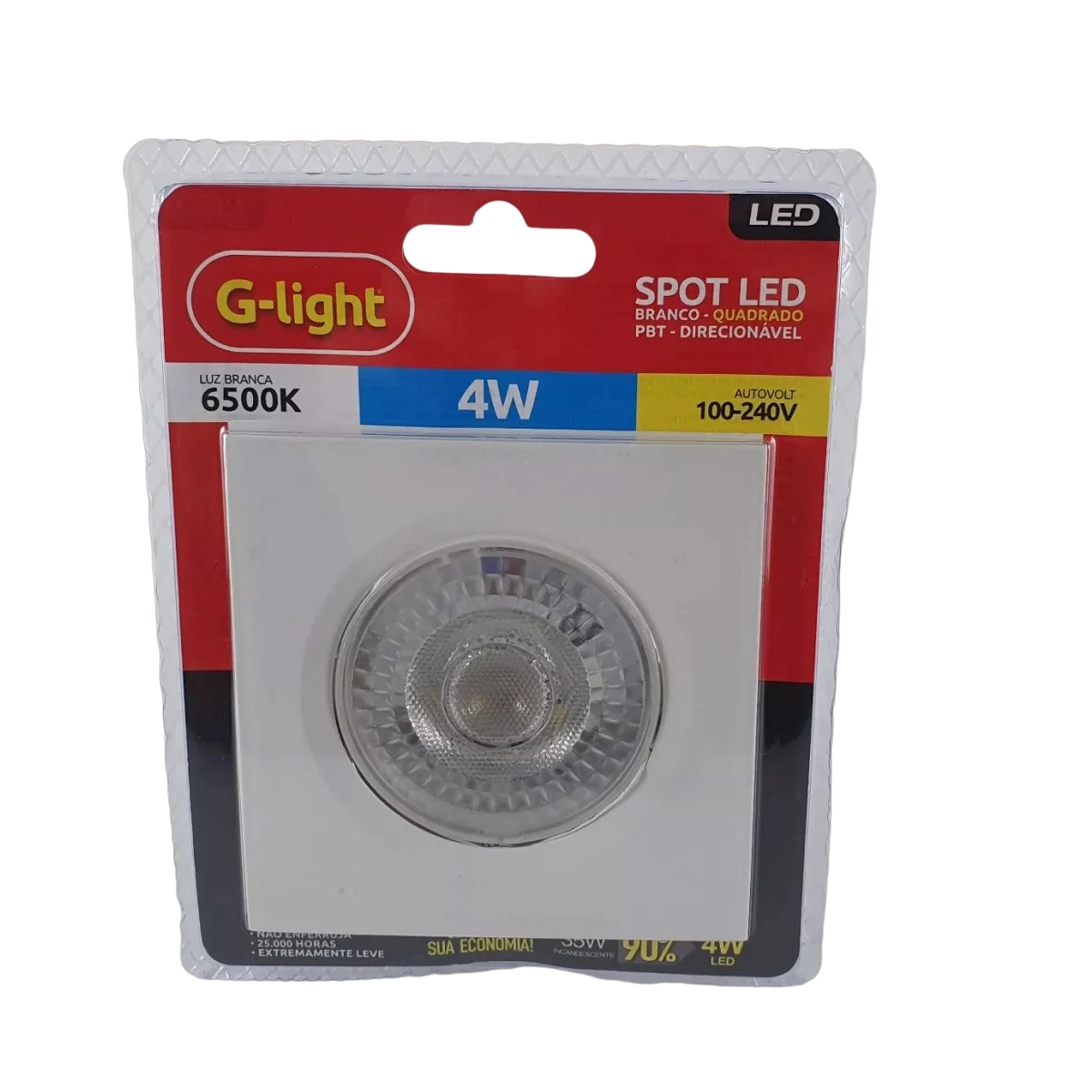 Spot Led Quadrado 4w 6500k Branco G-light Branco Bivolt