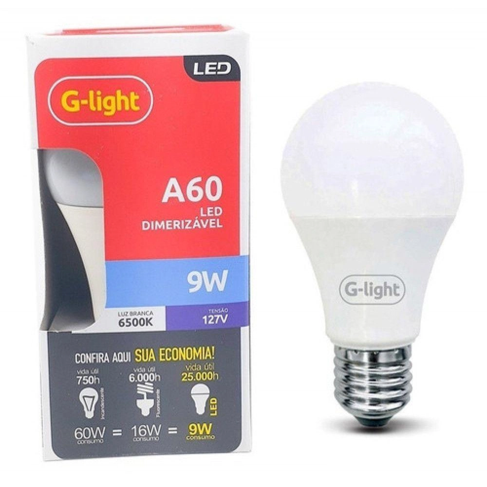 Lâmpada G-light Led Bulbo 6500k 220v Dimerizável Branca