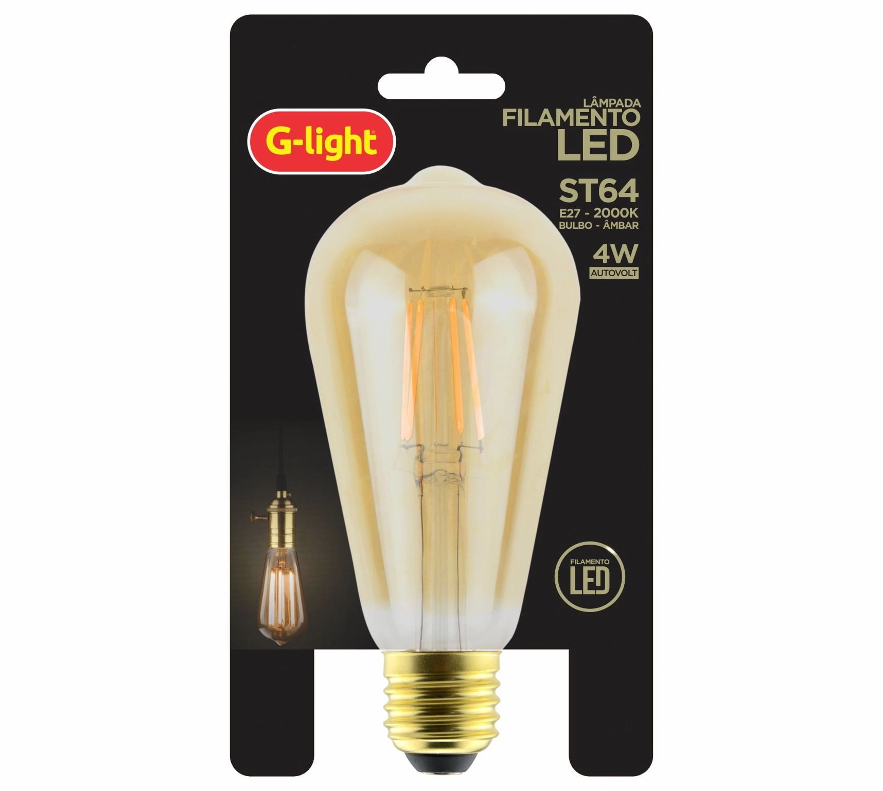 Lâmpada Filamento Led St64 4w G-light