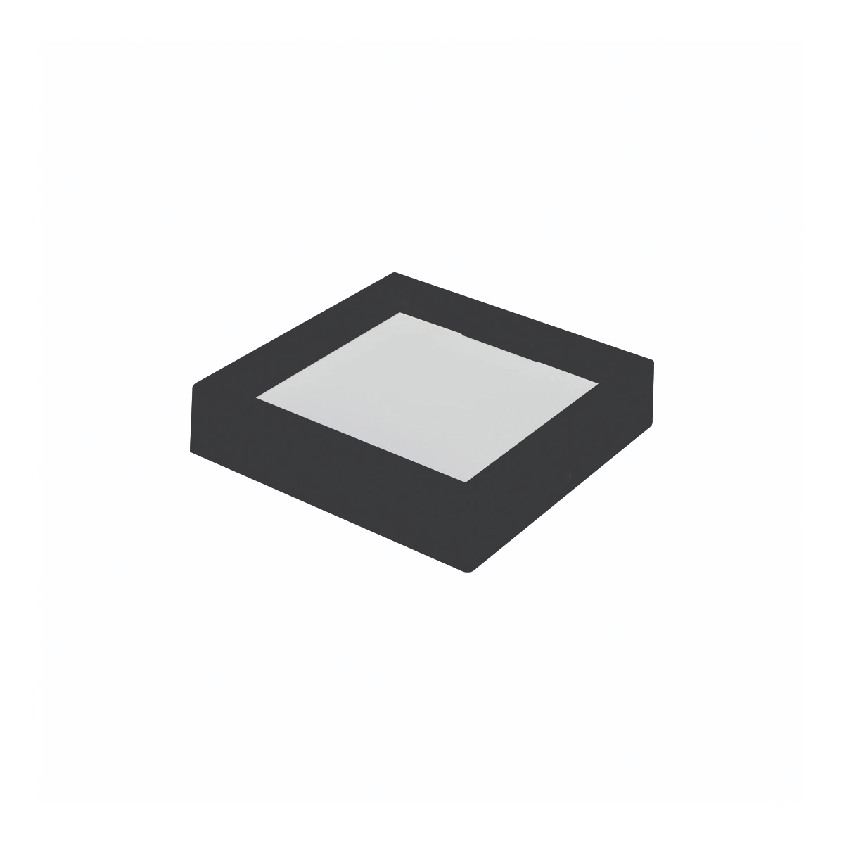 Painel Led Recuado Quadrado Sobrepor 18w Preto G-light Preto - Luz Branca 6500k Bivolt