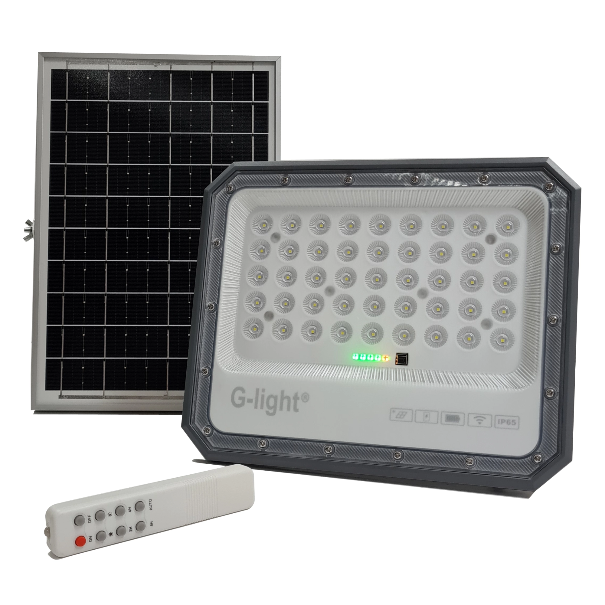 Refletor Solar Led 1200lm 6500k Dc 3.2v C/ Controle Remoto