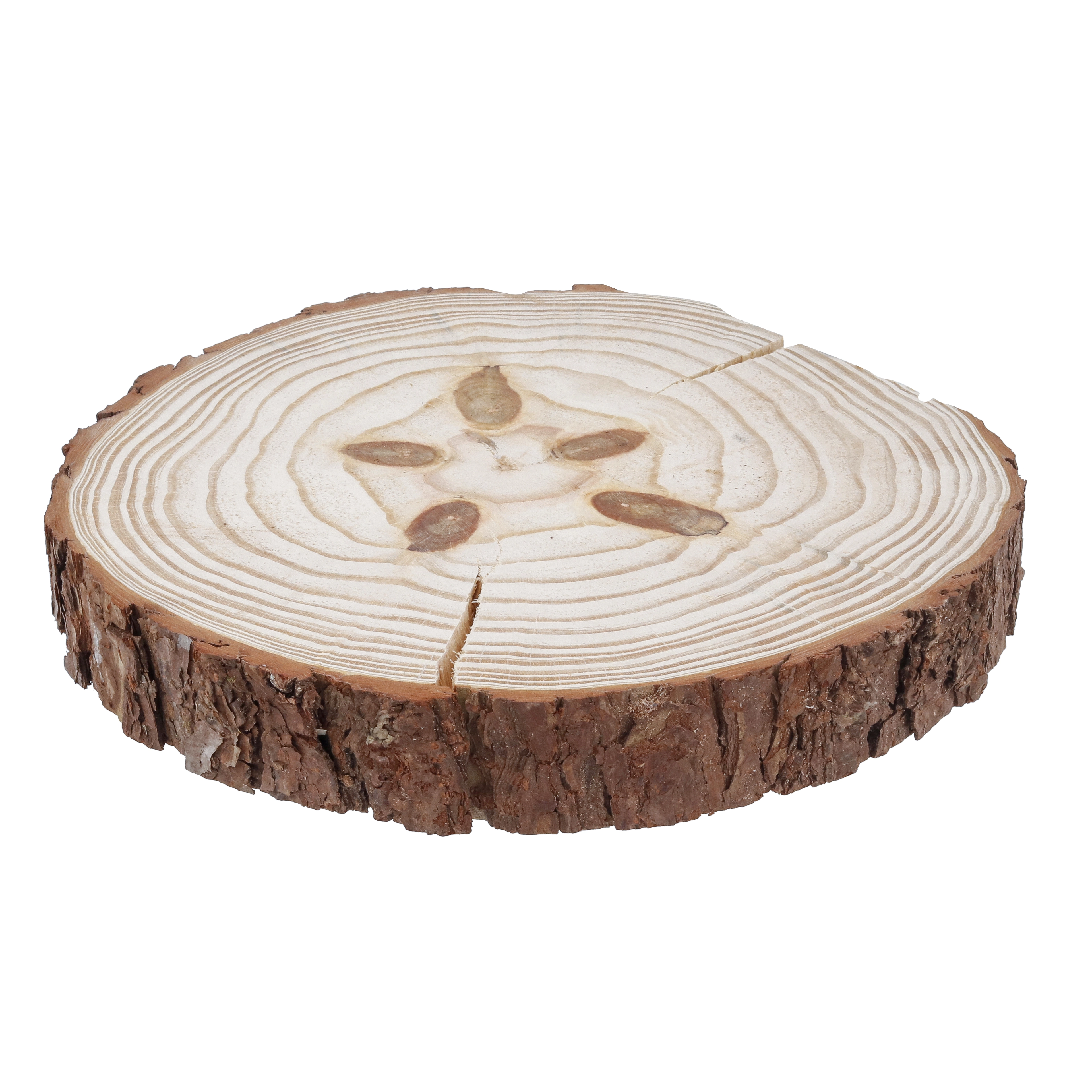 Painel Redondo de Madeira Rústica Pinus Natural 25x25x5cm Madvei