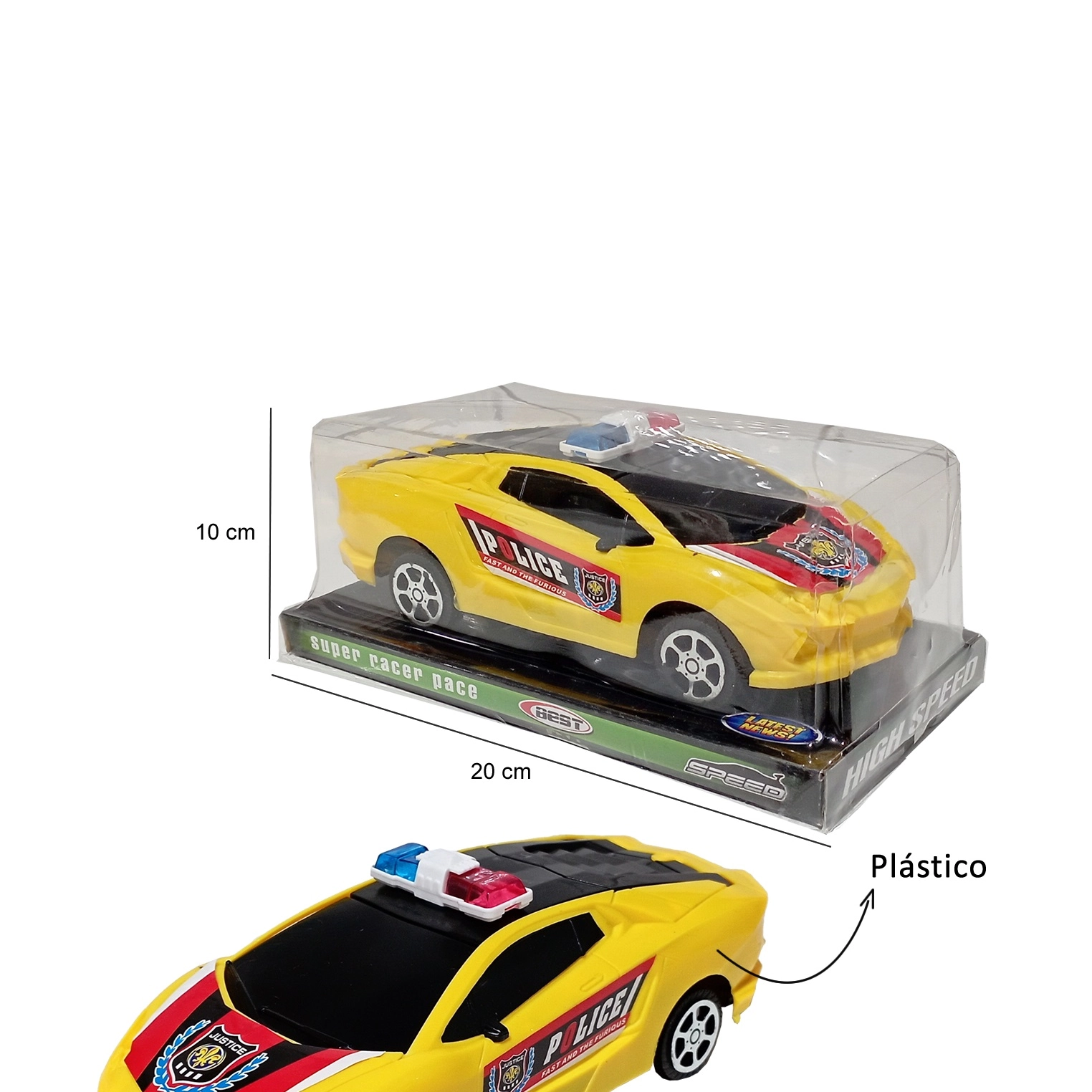 Brinquedo Carro Policia Friccao Un