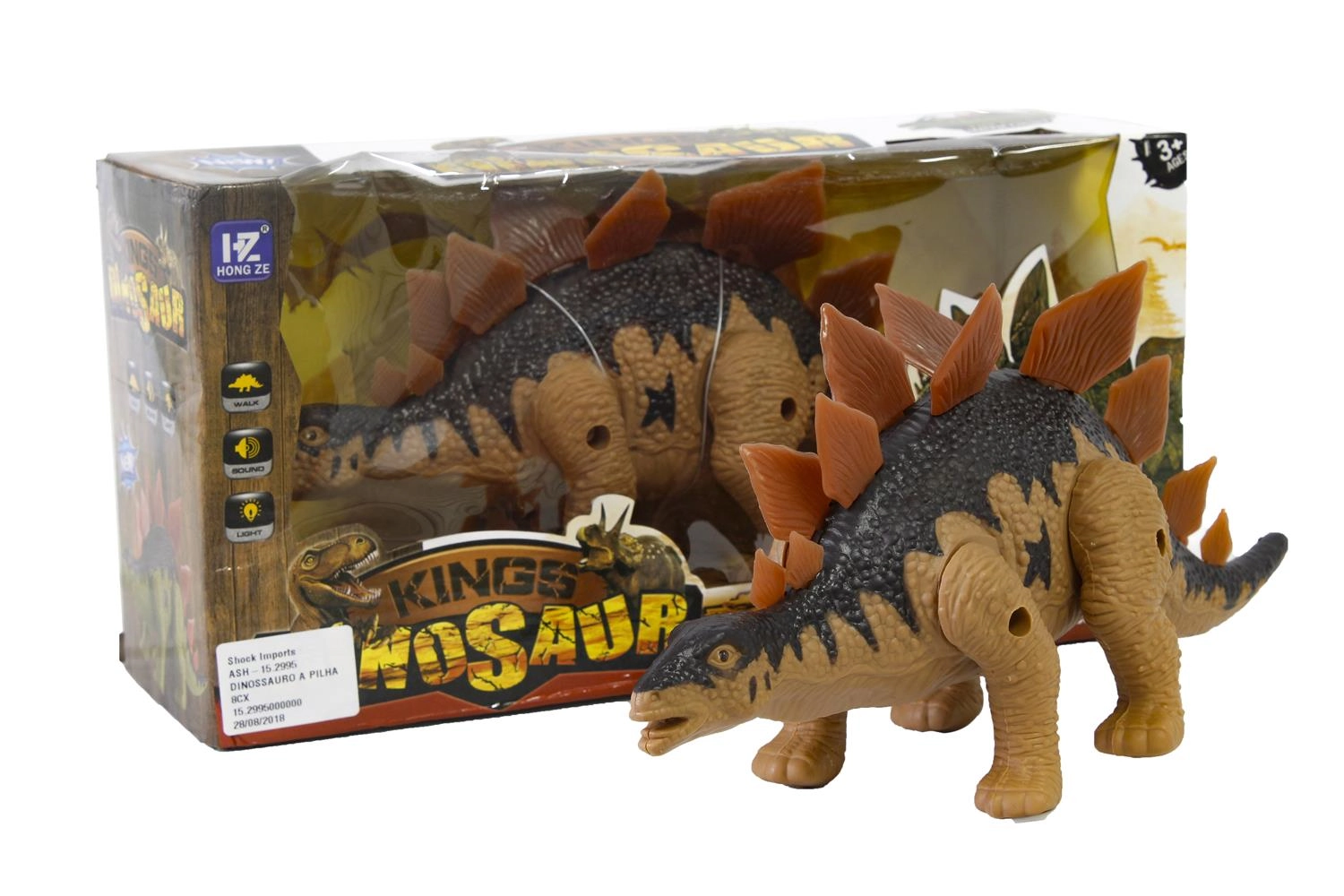 Brinquedo Dinossauro Shock Com Som E Luz Un