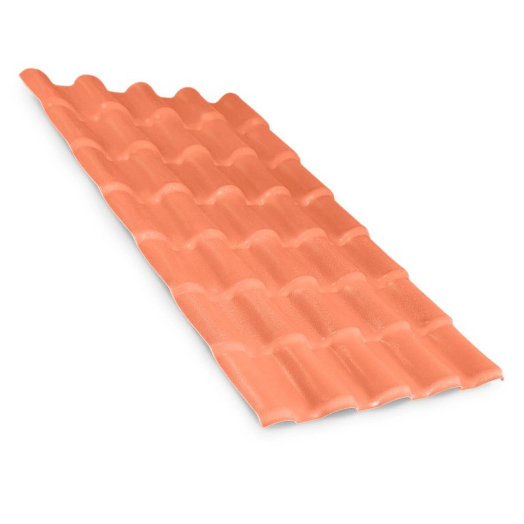 Telha Plástico Onda Alta 0,05x0,86cm 2mm Terracota Lux Telhas