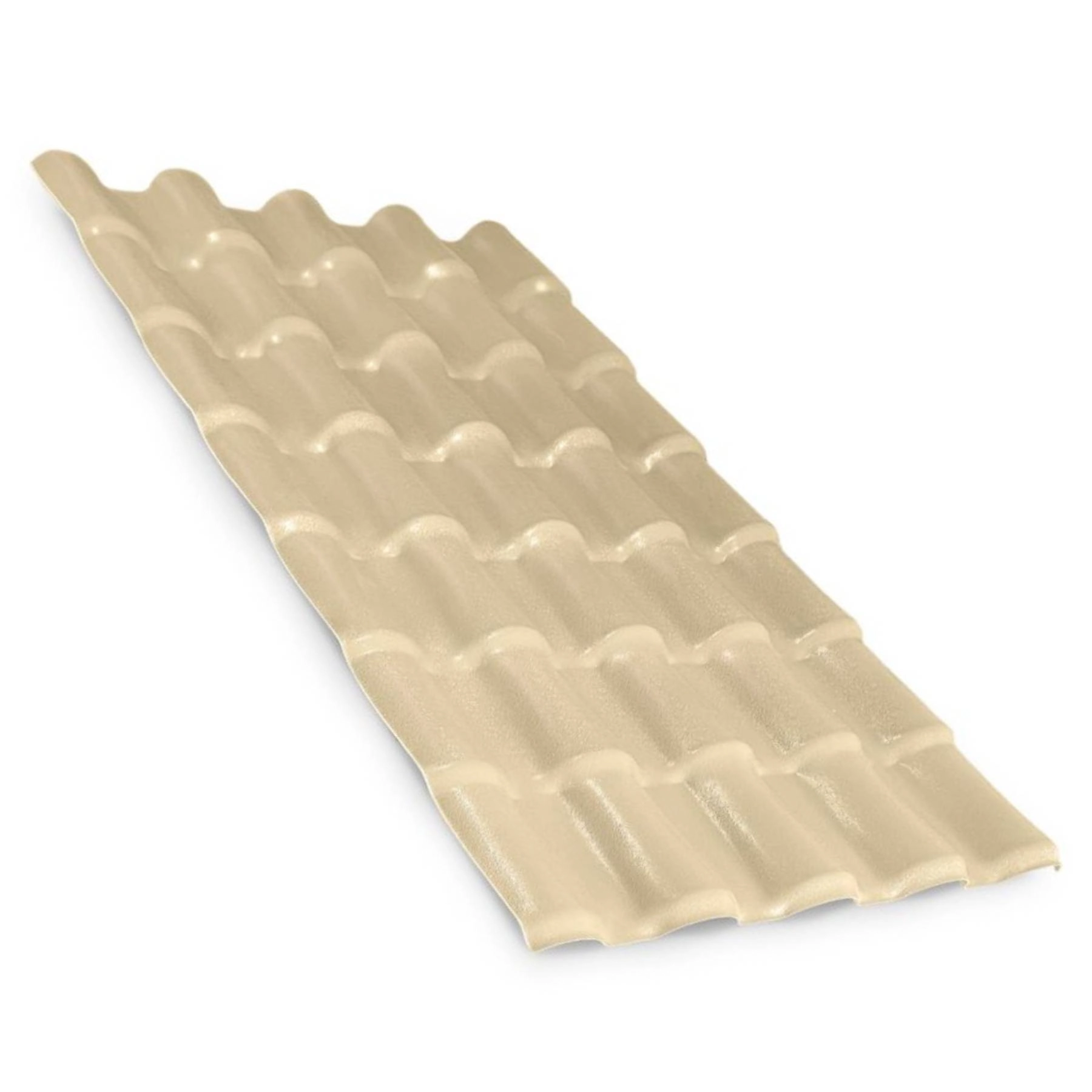 Telha Plástico Onda Alta 0,05x0,86cm 2mm Marfim Lux Telhas