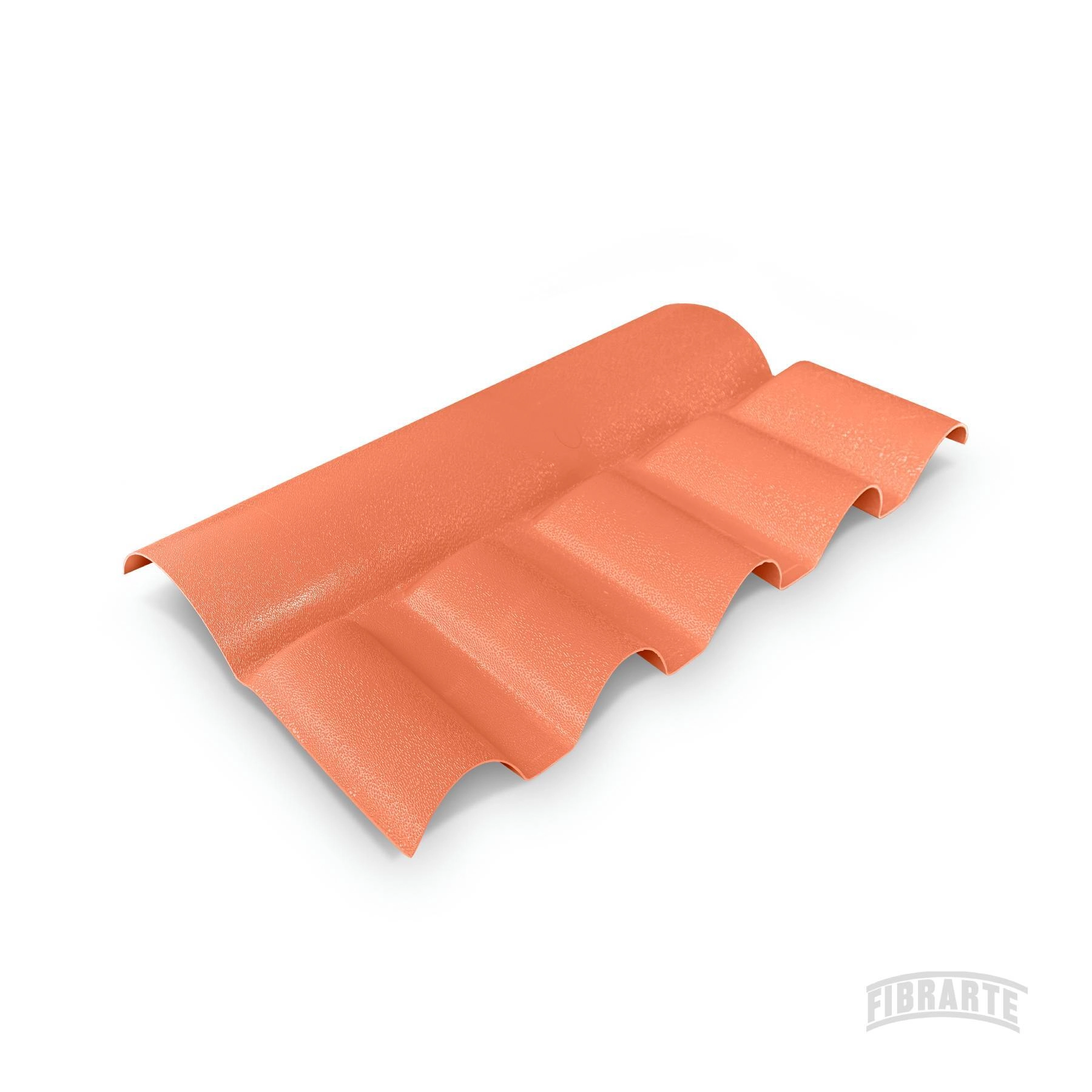Cumeeira Plástico Onda Alta 0,09x0,37cm 2mm Terracota Lux Telhas