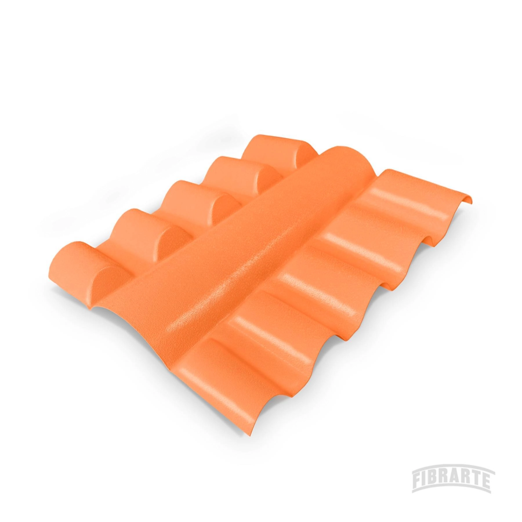 Cumeeira Plástico Onda Alta 0,09x0,56cm 2mm Terracota Lux Telhas