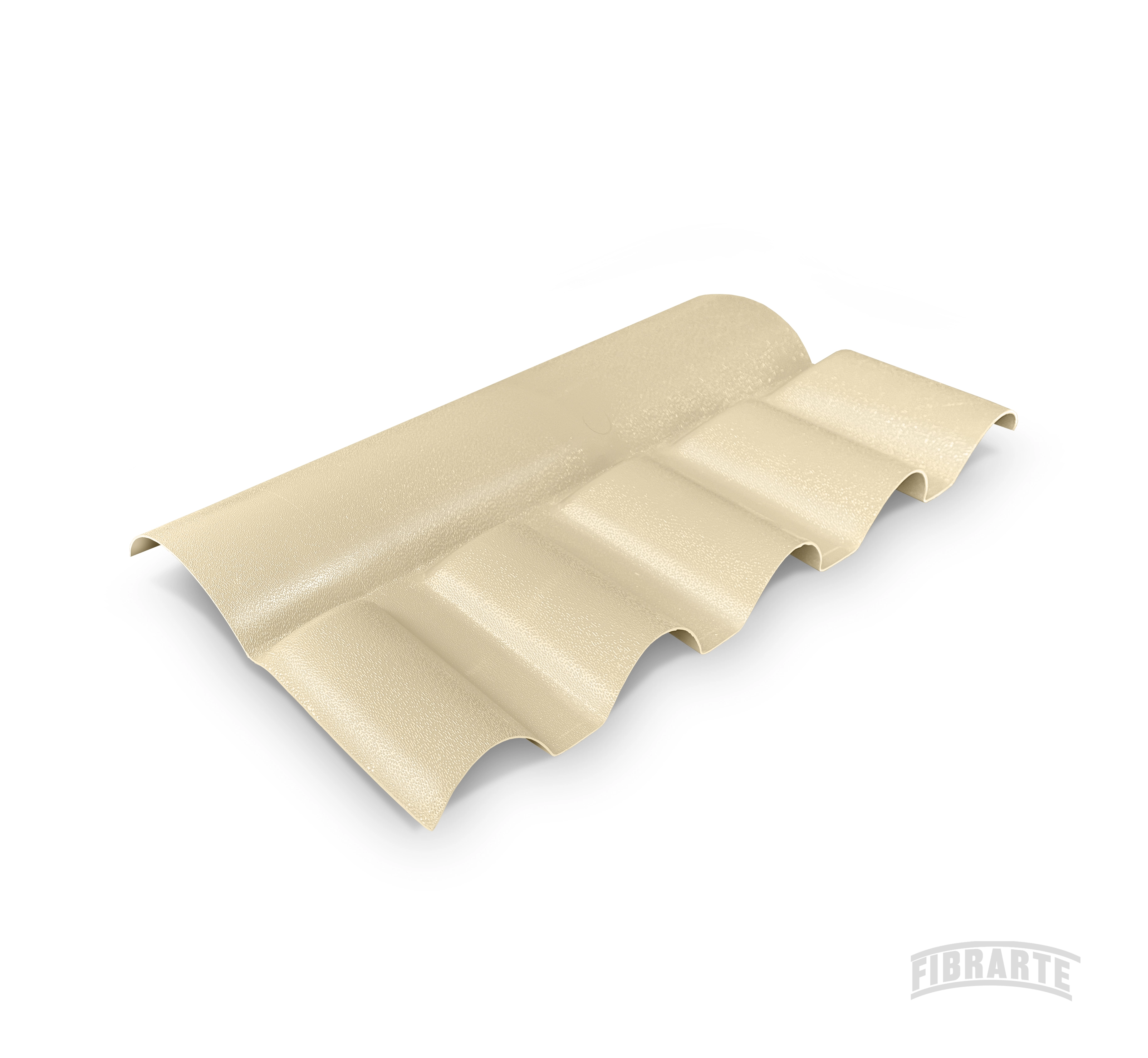 Cumeeira Plástico Onda Alta 0,09x0,37cm 2mm Marfim Lux Telhas