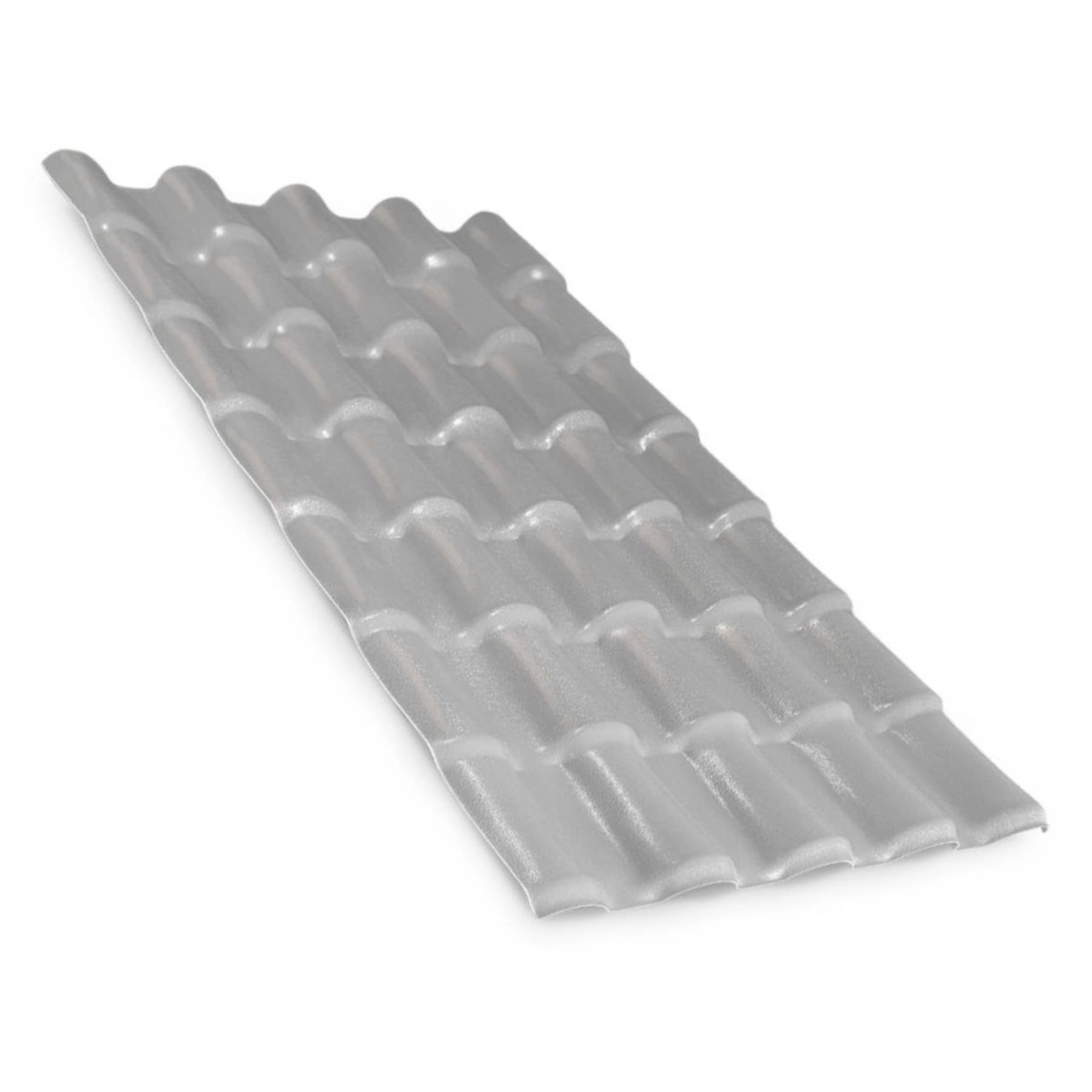 Telha Plástico Onda Alta 0,05x0,86cm 2mm Cinza Lux Telhas