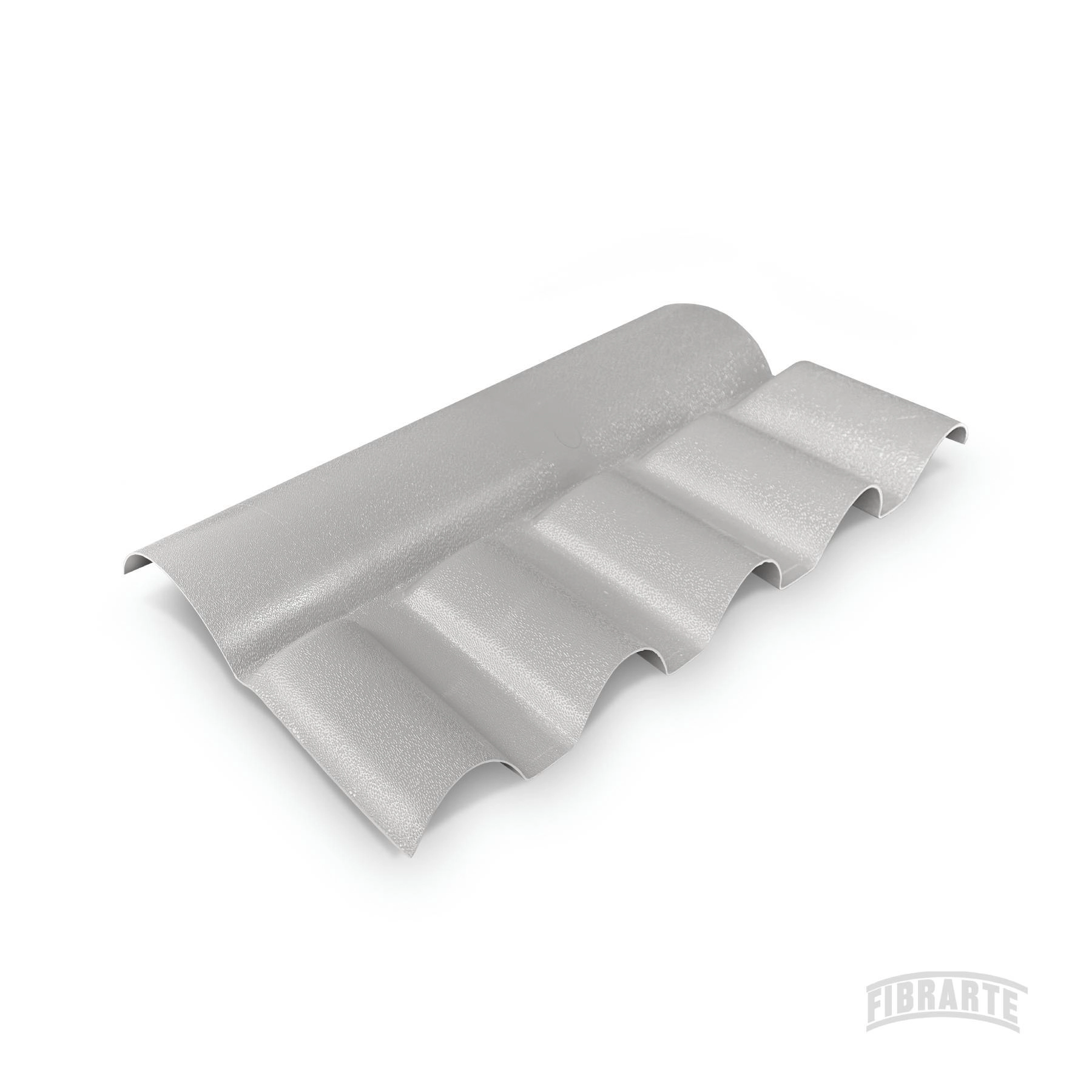 Cumeeira Plástico Onda Alta 0,09x0,37cm 2mm Cinza Lux Telhas