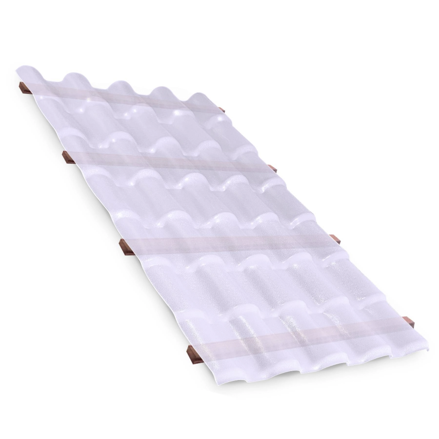 Telha Plástico Onda Alta 0,05x0,86cm 1,5mm Branca Lux Telhas