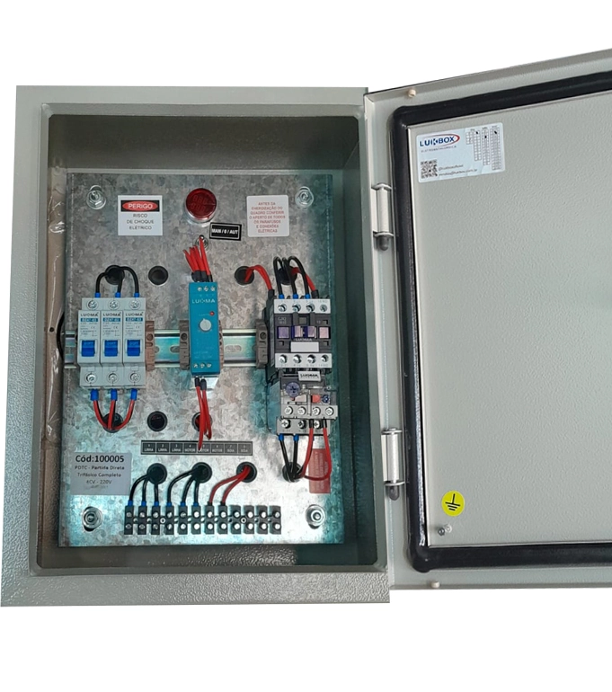Painel Partida Direta Trifasica Pdtc 220v 4cv Lukma