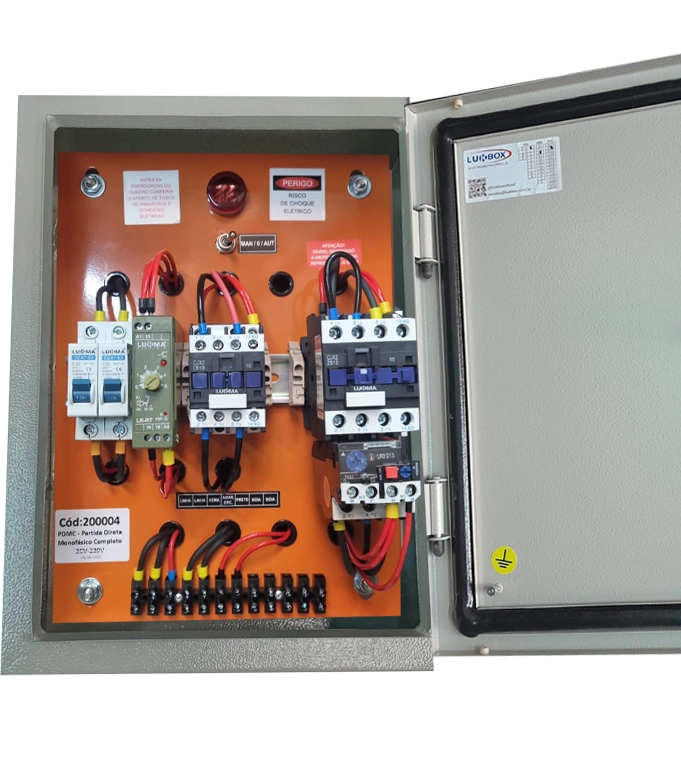 Painel Partida Direta Monofásico Pdmc 220v 2cv Lukma