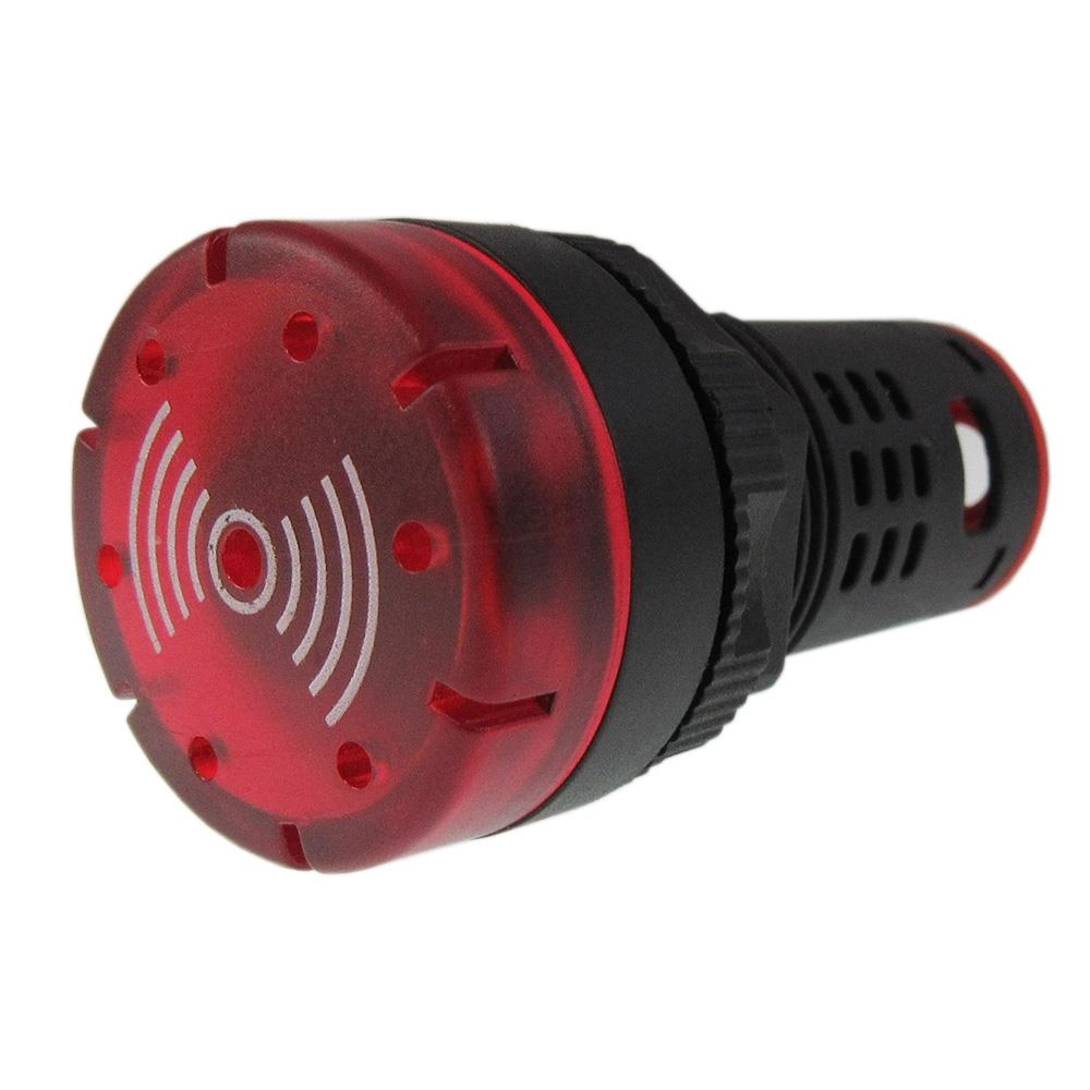 Sinaleiro Sonoro 22mm Verm 12vcc Lukma